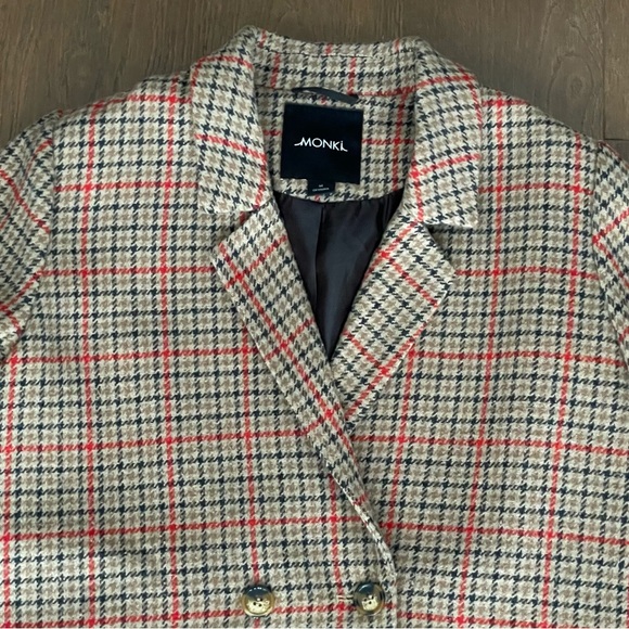 Monki Check Oversized Blazer - Picture 4 of 5